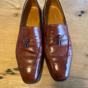 John Lobb Rich Brown Leather Loafers Men’s 11E Preowned